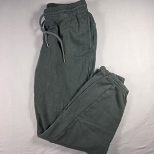 Aerie Soft Jogger Sweatpants Green Elastic Waist Drawstring Cuffed Womens Size S